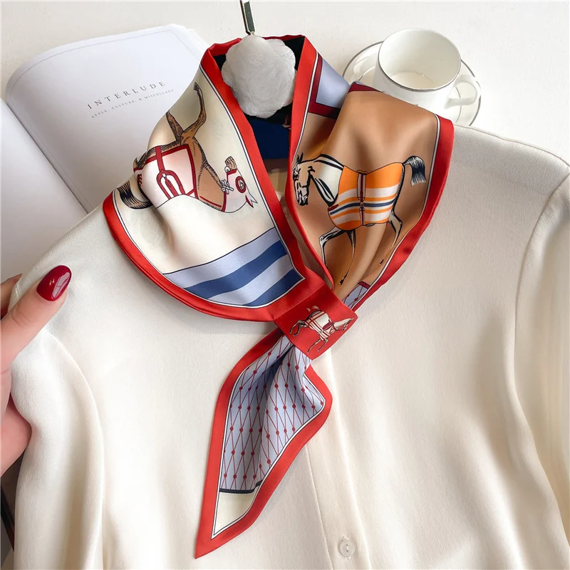 Women Fashion Necktie - العلامة التجارية الفاخرة نحيل منديل وشاح