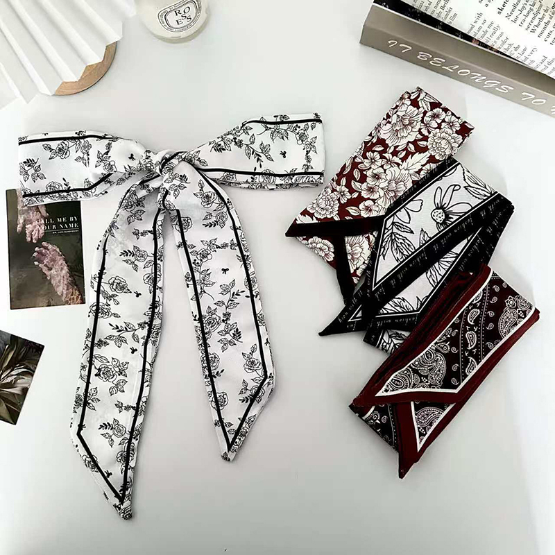 Women Fashion Necktie - وشاح حريري نسائي فاخر وعصري، شريط