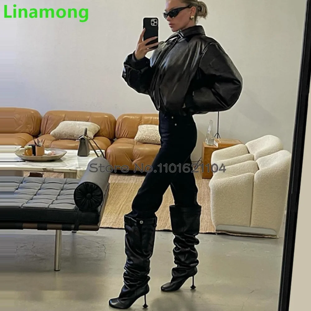 حذاء طويل بمقدمة مستديرة للنسا - مراجعة Women'S Fashion Shoes وسعره