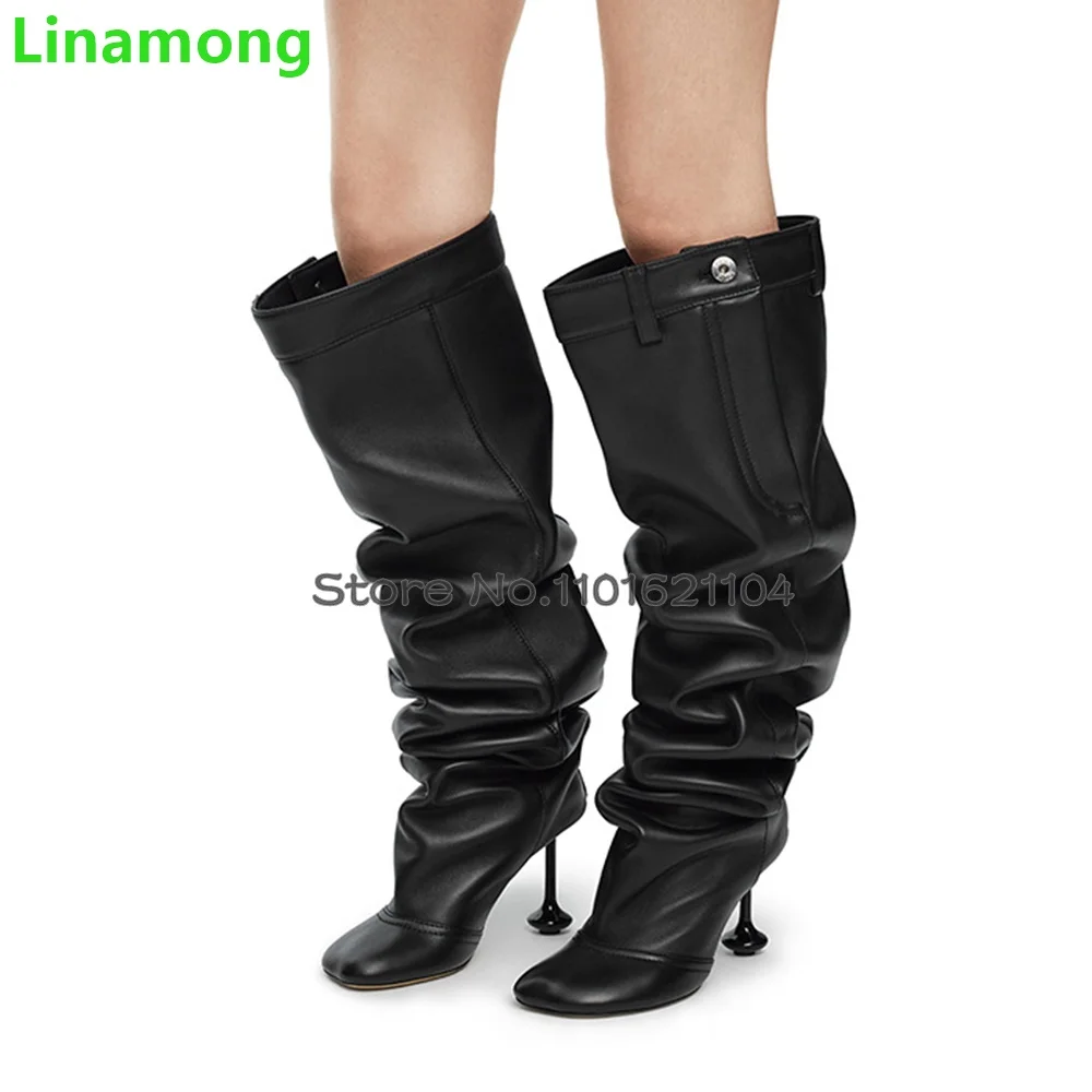 حذاء طويل بمقدمة مستديرة للنسا - مراجعة Women'S Fashion Shoes وسعره