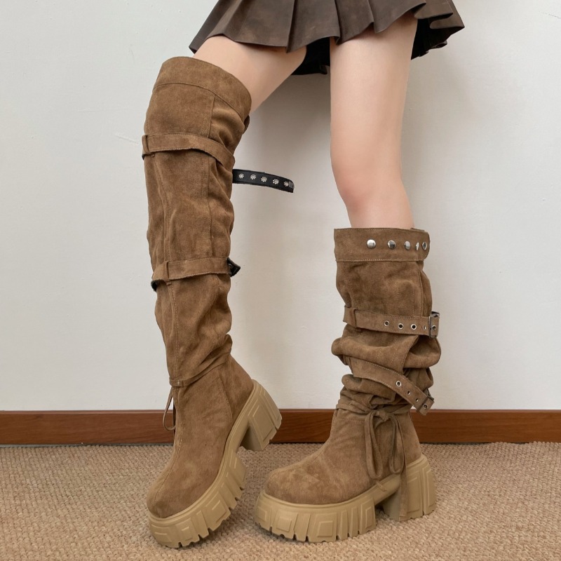 أحذية نسائية طويلة حتى الركبة  - مراجعة Women'S Fashion Knee High Boots وسعره