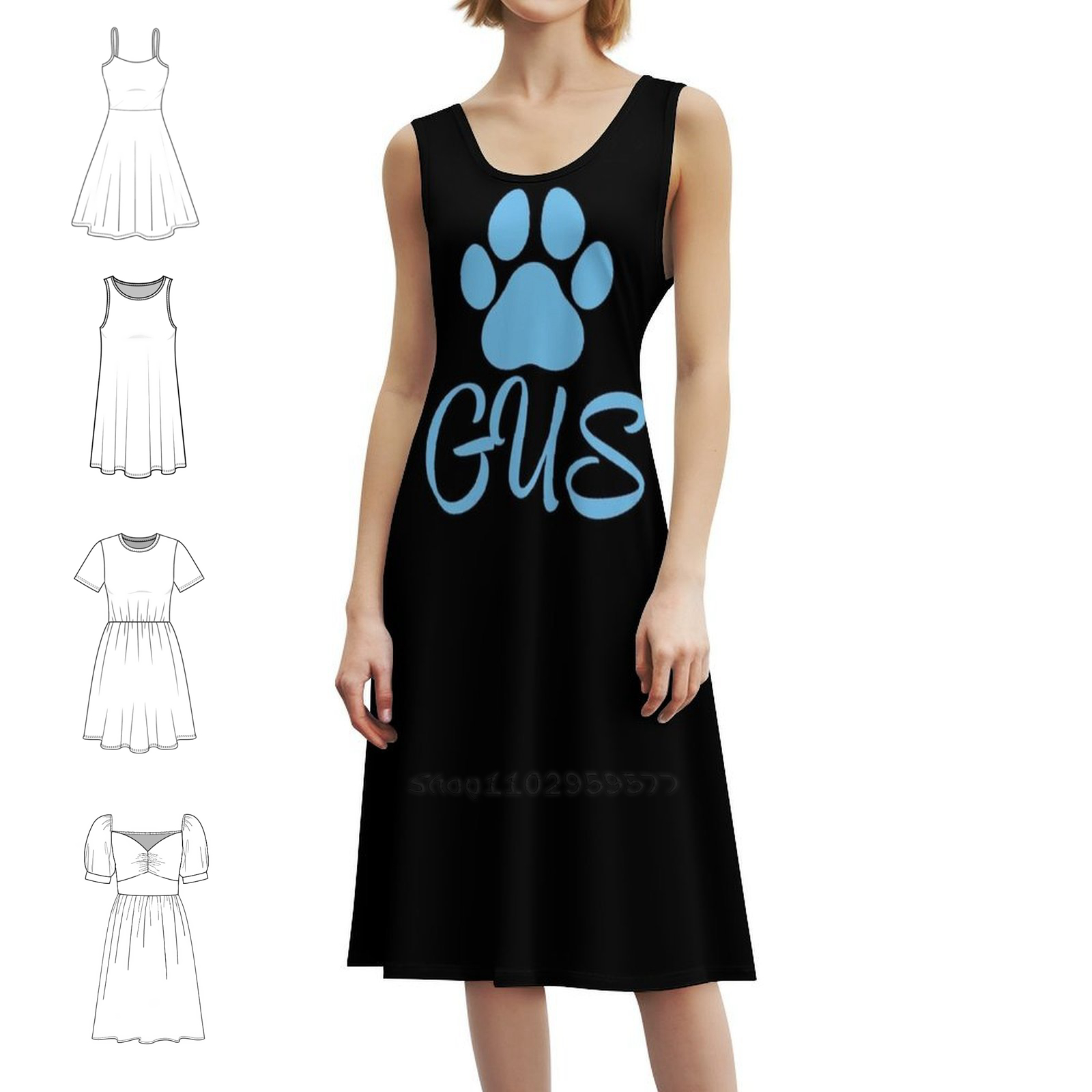 فستان أنيق باسم الكلب الأزرق G - مراجعة Women Fashion Dress Names وسعره