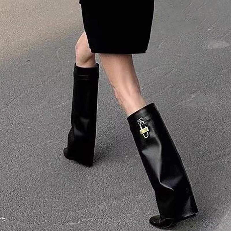 أحذية نسائية جديدة بكعب ويدج ت - مراجعة Women'S Fashion Knee High Boots وسعره